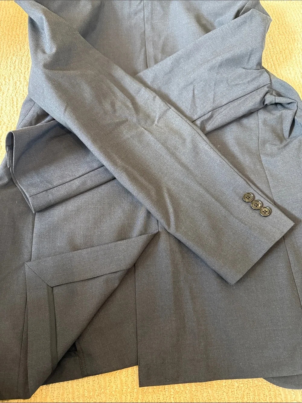 J. Crew Factory Charcoal Gray Men's Blazer - Classic Single-Breasted